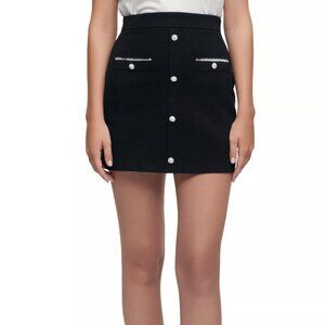 Maje Jidene Button Mini Skirt, size 36